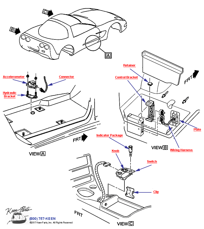 Suspension Controls- Electronic Diagram for a 2000 Corvette