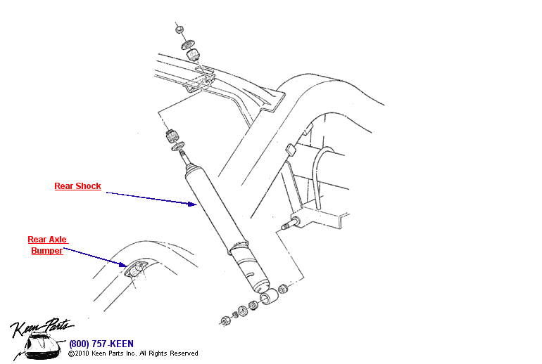 Rear Shock Diagram for a C1 Corvette