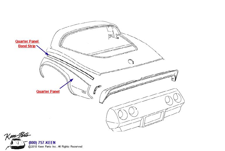 Rear Body Diagram for a 1988 Corvette
