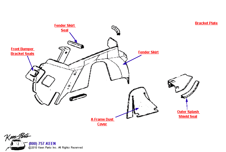 Fender Skirts Diagram for a 1976 Corvette