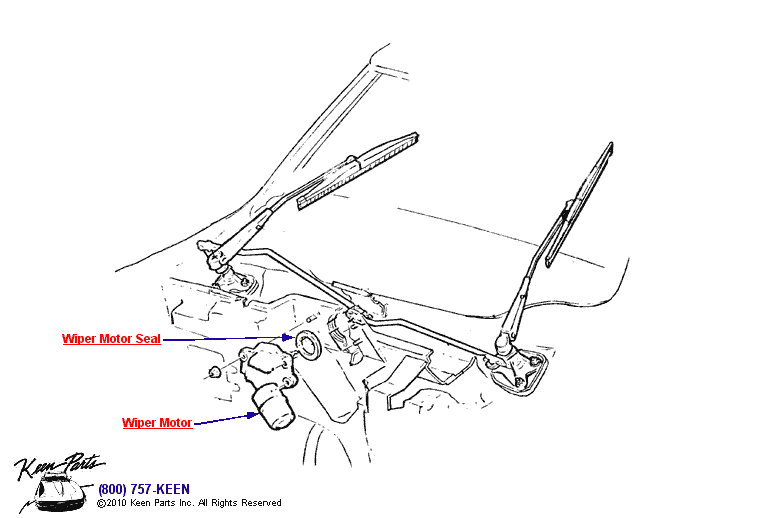 Wiper Assembly Diagram for a 1967 Corvette