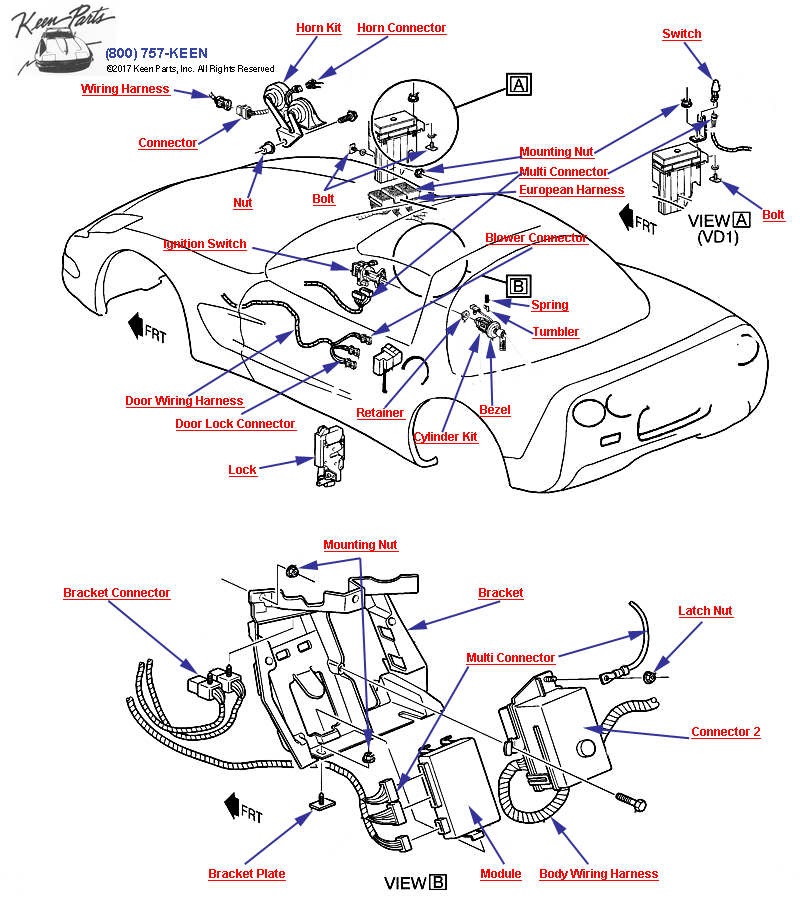 Alarm System Diagram for a C5 Corvette