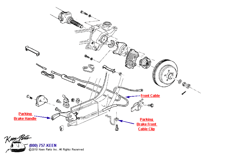 Parking Brake System Diagram for a 1993 Corvette