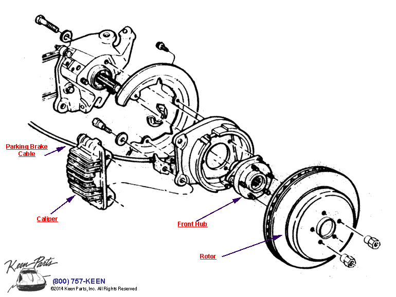 Braking System Diagram for a 1985 Corvette