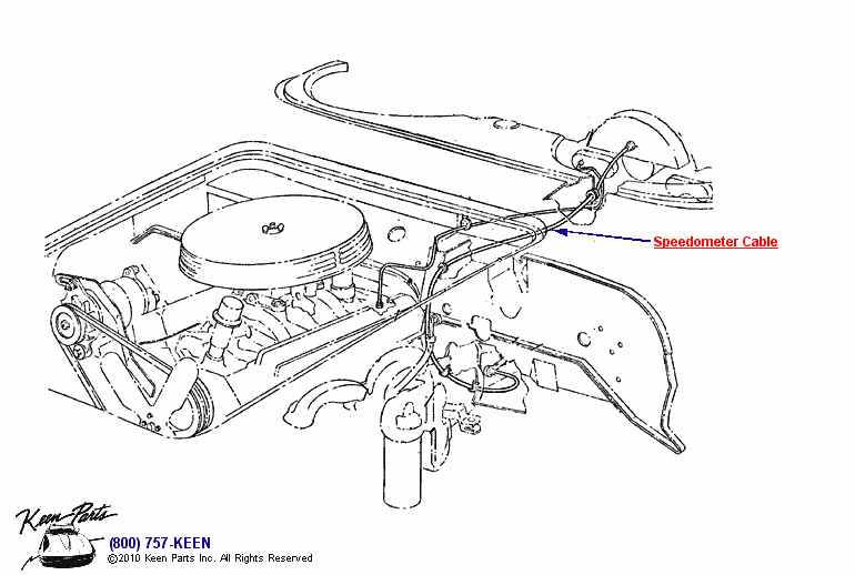 Speedometer Cable Diagram for a 1966 Corvette