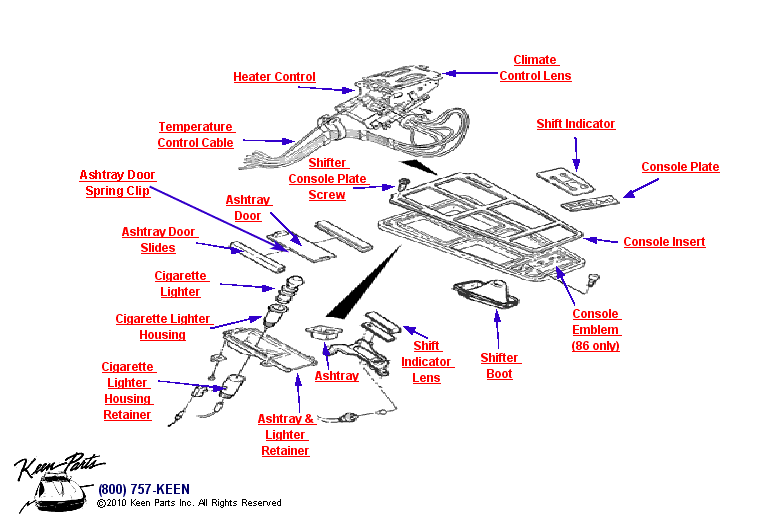Console Diagram for a 1997 Corvette