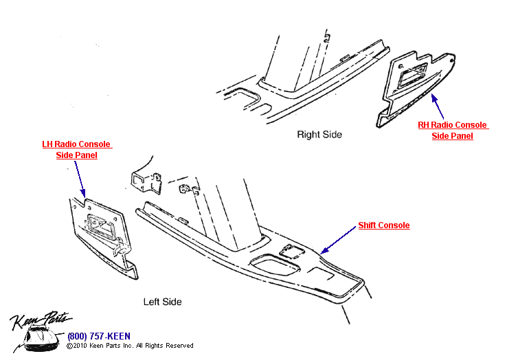 Instrument Trim Panel Diagram for a 1973 Corvette