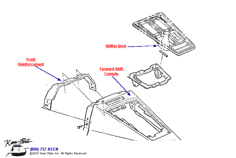 Front Console Diagram for a C3 Corvette