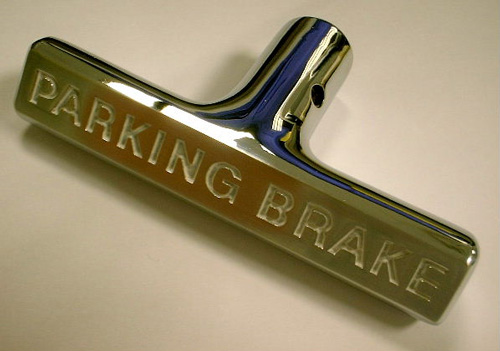 Corvette Parking Brake Handle with White Letters