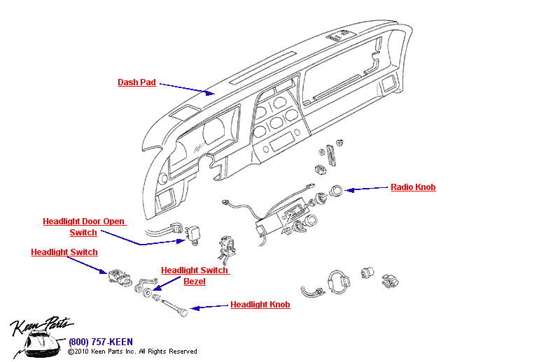 Dash Switches Diagram for a 1960 Corvette