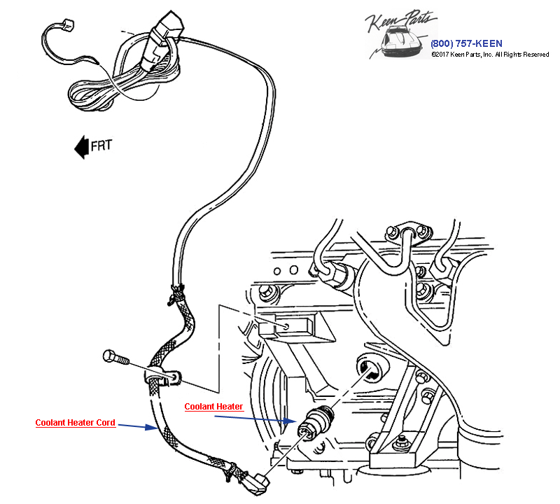 Engine Block Heater Diagram for All Corvette Years