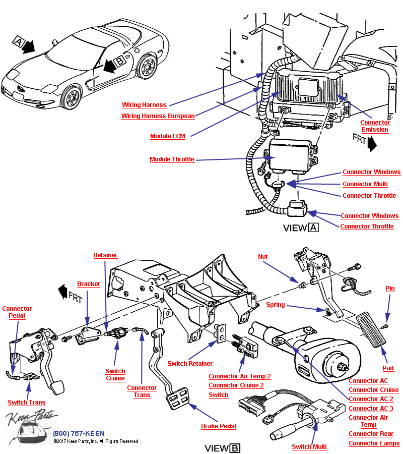  Diagram for a 1955 Corvette