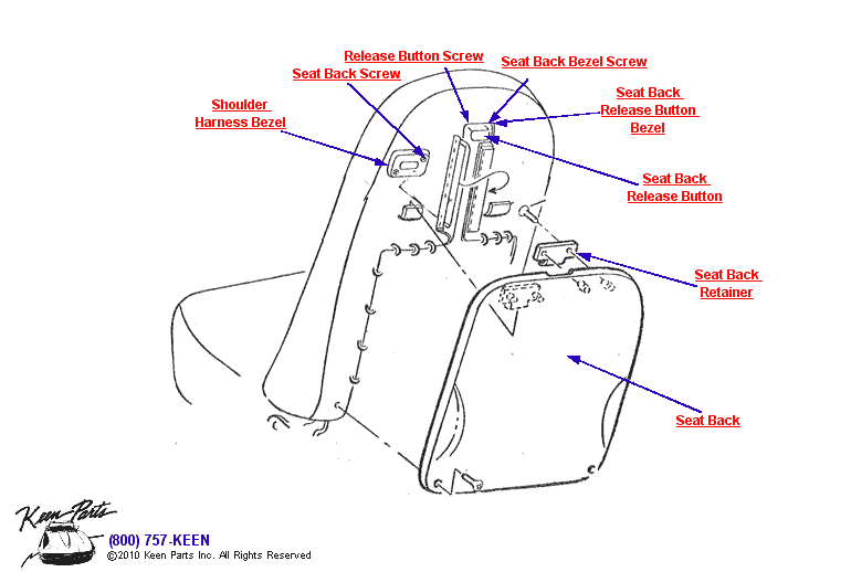 Seat Back Diagram for All Corvette Years