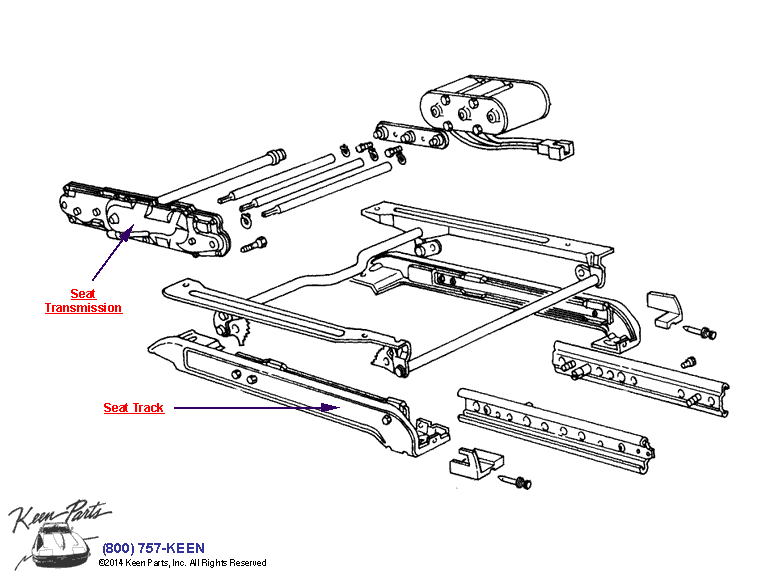 Seat Track Diagram for All Corvette Years