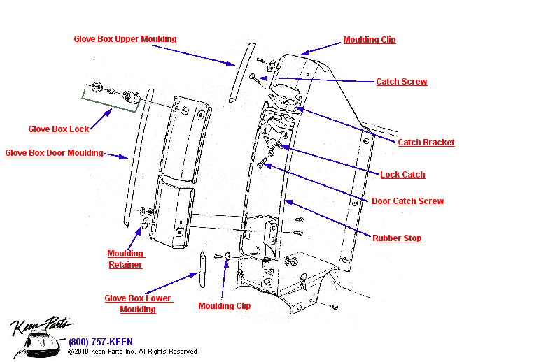 Seat Separator Diagram for All Corvette Years
