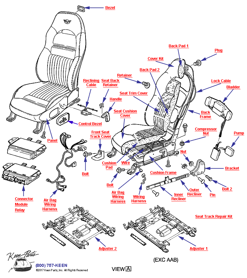 Seat Switches Diagram for All Corvette Years