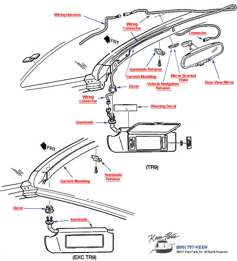 Sunshade - XTRA WIRING Diagram for All Corvette Years