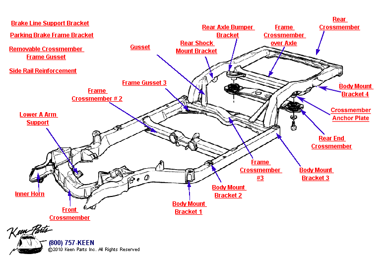 Frame Diagram for All Corvette Years
