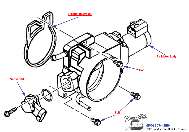 Throttle Body Diagram for a 1992 Corvette