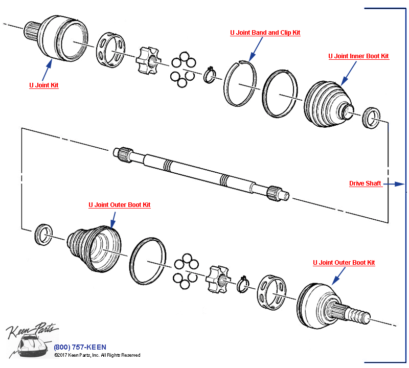 Axle Shaft / Rear Diagram for All Corvette Years