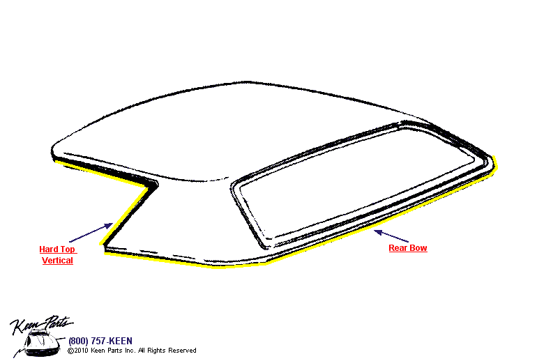 Hard Top Detail Diagram for All Corvette Years