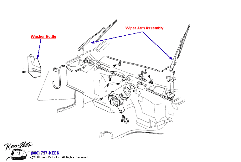 Wiper System Diagram for All Corvette Years