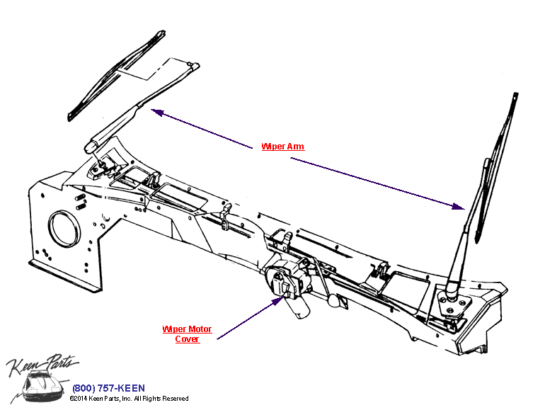 Wiper &amp; Washer System Diagram for a 1976 Corvette