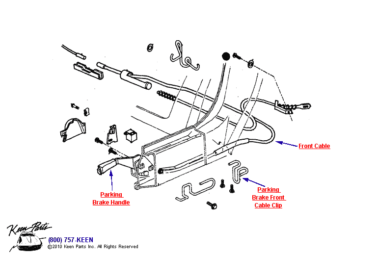 Parking Brake System Diagram for a 2013 Corvette