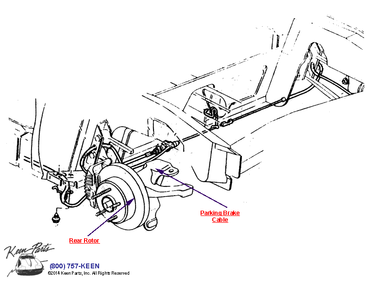 Parking Brake Cable Diagram for All Corvette Years