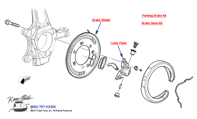 Parking Brake Assembly Diagram for All Corvette Years