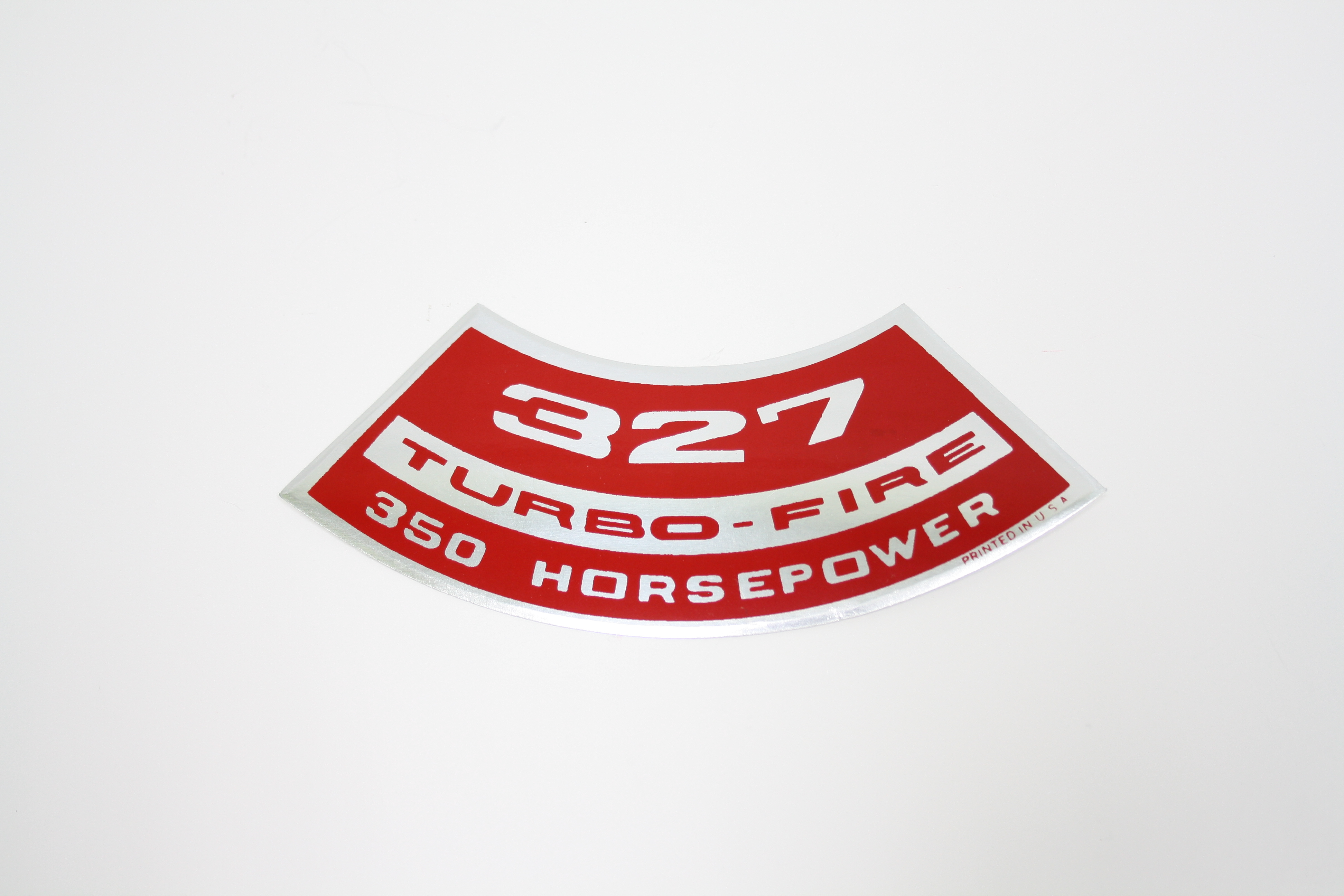 1966-1968 Corvette Air Cleaner Decal 327/350 HP Turbo-Fire