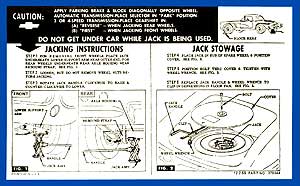 Corvette Jacking Instructions Regular Tire Decal  (Code 378044)