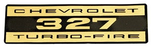 1962-1965 Corvette Valve Cover Decal Pair 327 Turbo Fire (Code 3832180)