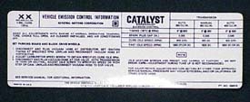 1976 Corvette Emissions Decal-48 Federal (Code XX)