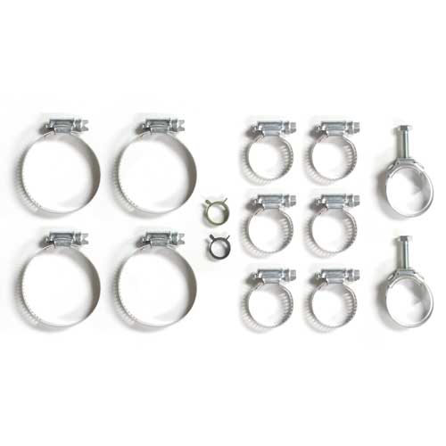 1979-1981 Corvette Cooling System Hose Clamp Kit (14 pcs) with AC