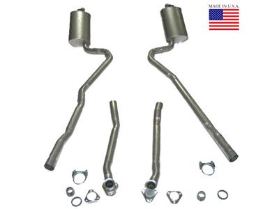 1968-1972 Corvette Exhaust Kit - 2.5 inch with Welded Mufflers