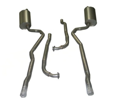 1973 Corvette Exhaust Kit with Welded Mufflers - 2-2.5 inch