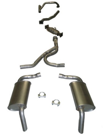 1976 Corvette Exhaust Kit with Hide Away Muffler without A.I.R