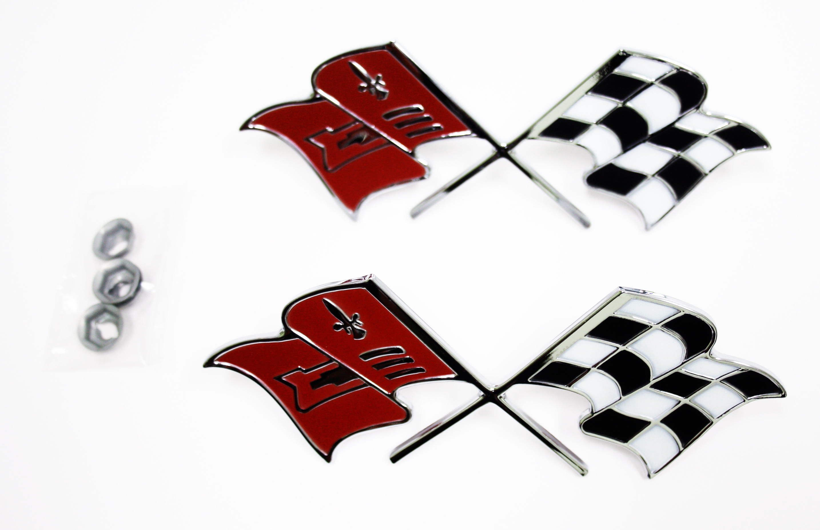 Corvette Side Flag Emblem - Pair