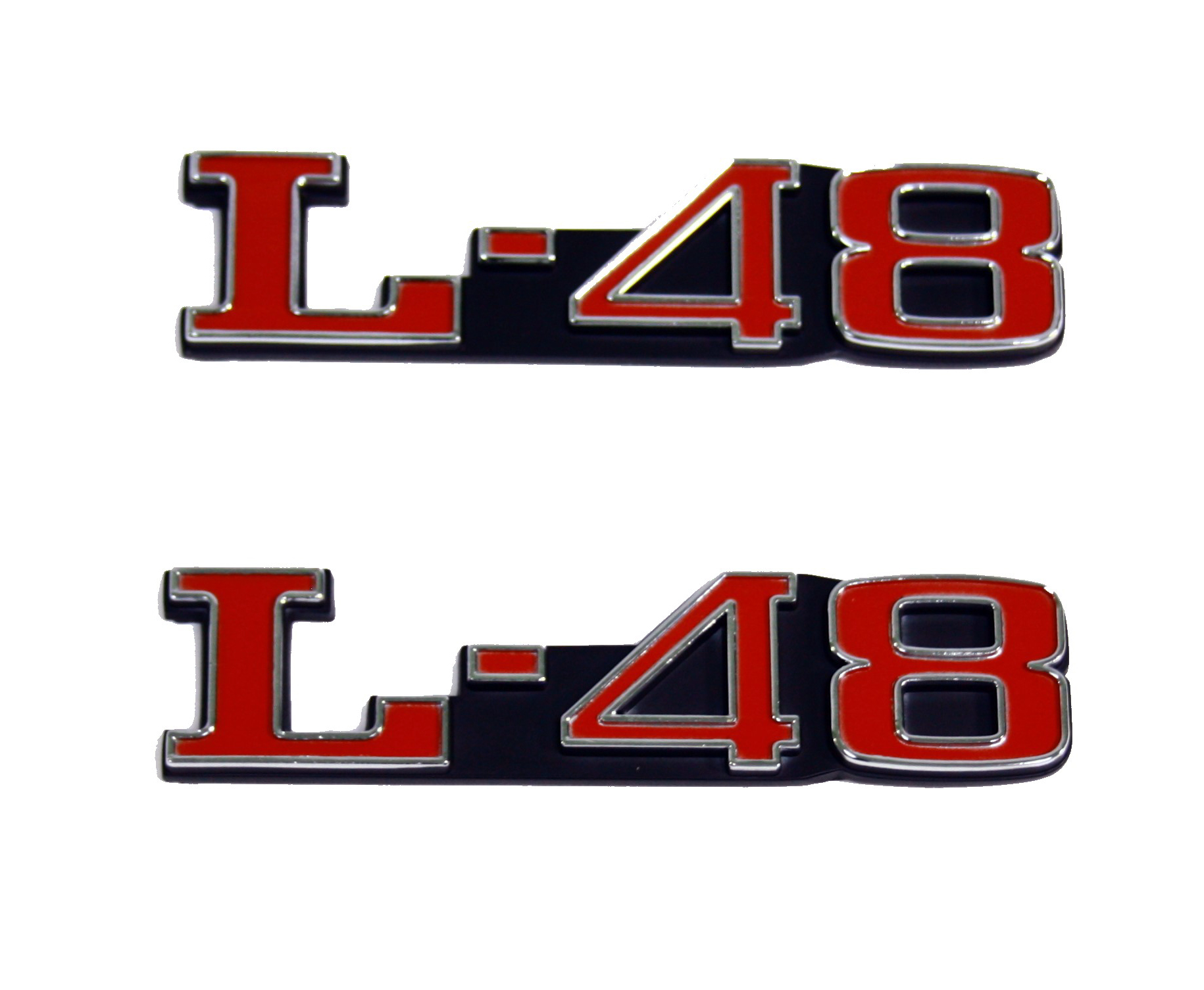 1973-1979 Corvette Hood Emblem - Pair L48 (Must Drill)