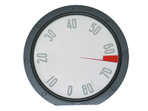 1958 Corvette Tachometer Lens (8000 RPM) with Numbers