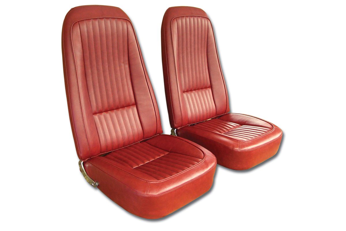 1976-1978 Corvette Leather Like Vinyl Mounted Seats (Pair) 