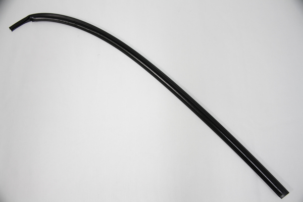 1979-1982 Corvette T-Top Front Molding RH (Stainless Steel) (Black) with Rubber Strip