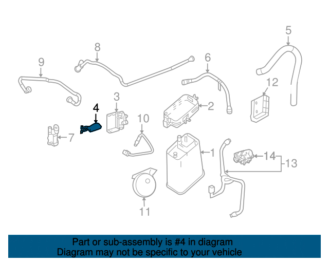 1999-2013 Corvette Fuel Tank Evaporator / Purge Control Bracket