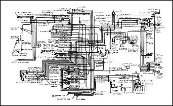 1953-1955 Corvette Wiring Diagram (All 6 Cylinder)