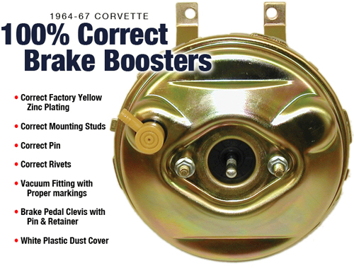 1964-1967 Corvette Power Brake Booster (New Non-Dated)