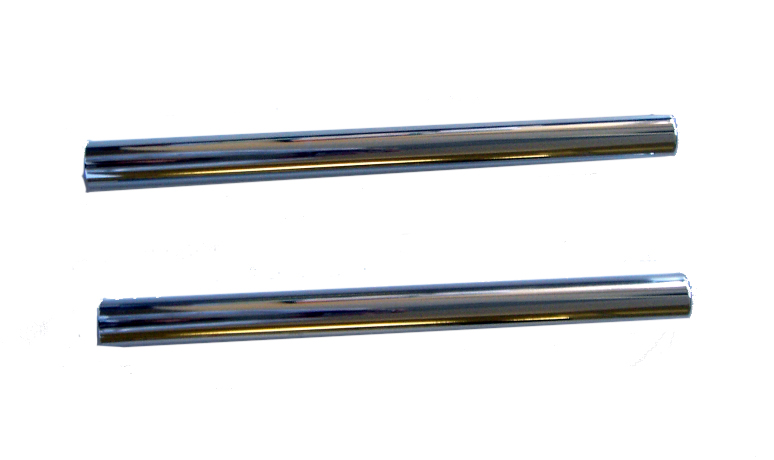 2005-2010 Corvette C6 HOOD STRUT CHROME COVERS PAIR ARE MADE OF BRASS AND THEN CHROME PLATED. THEY WILL NEVER RUST OR 